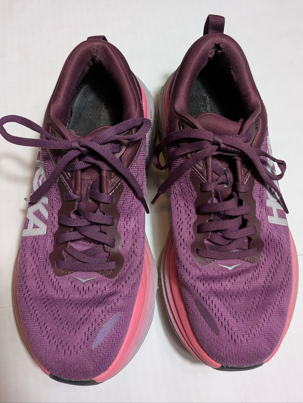Hoka Bondi 8 Purple Athletic Shoes Women's Size 7.5 - Picture 14 of 15